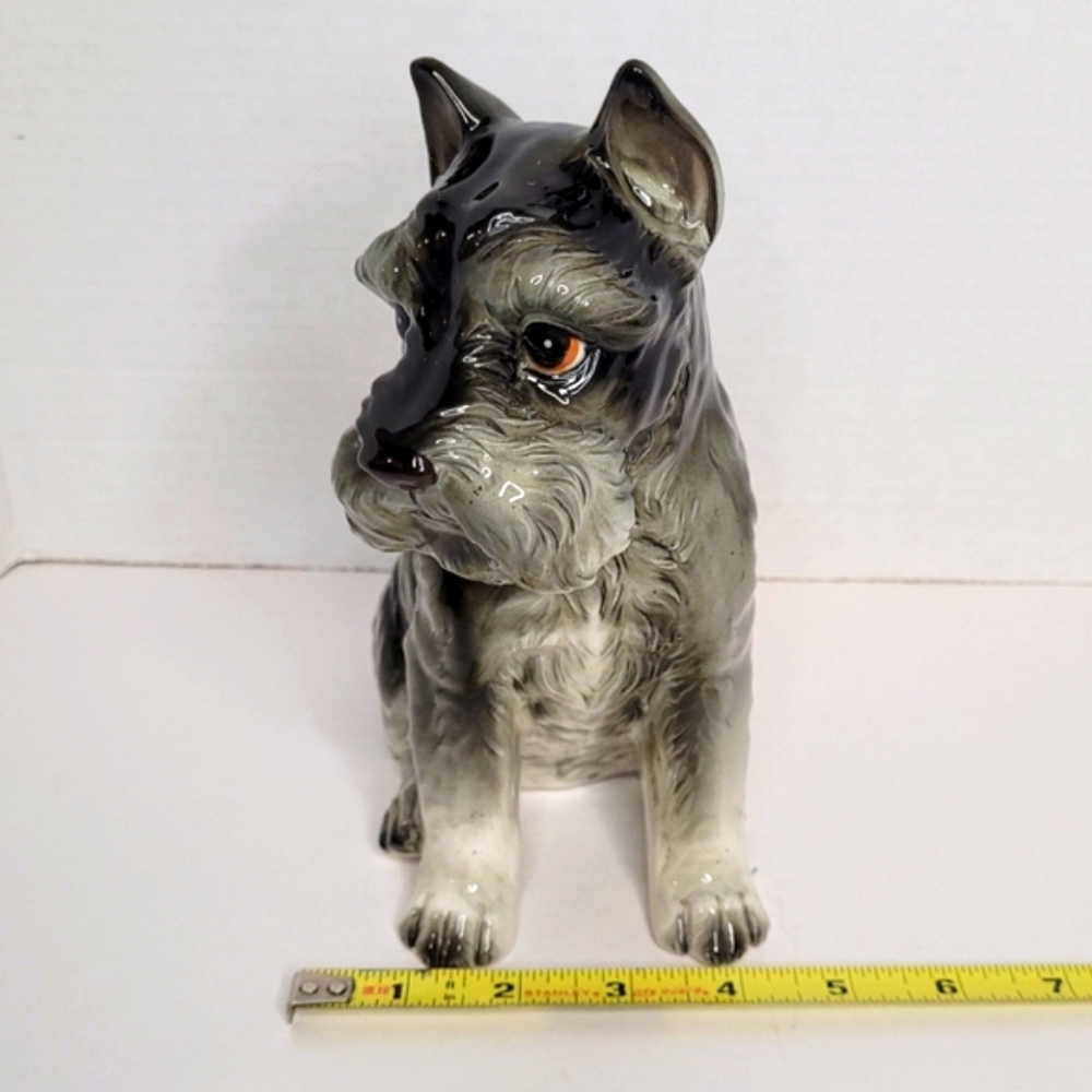 Schnauzer Terrier Dog Vintage Ceramic Planter Vase Japan Mold Relpo 1895 - Picture 14 of 14